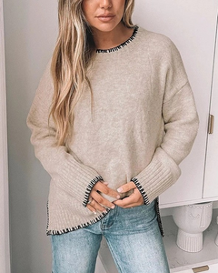 Avery Slit Pullover Sweater