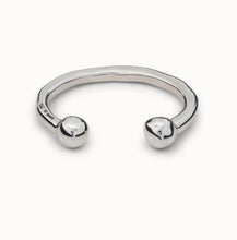 Load image into Gallery viewer, Zen Bead Bangle Bracelet Silver