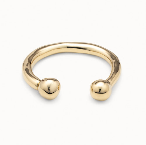 Zen Bead Bangle Bracelet Gold