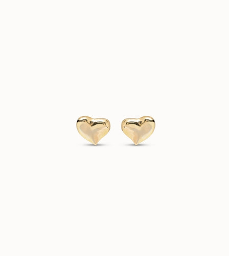 Uno Heart Earrings Gold