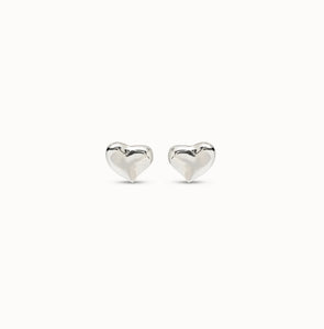 Uno Heart Earrings Silver