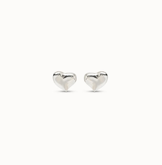 Uno Heart Earrings Silver