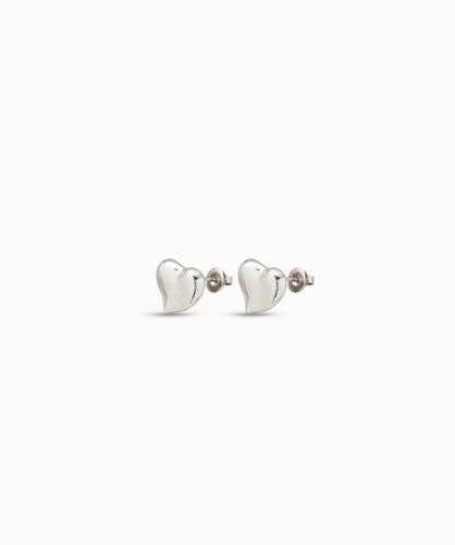 Uno Heart Earrings Silver