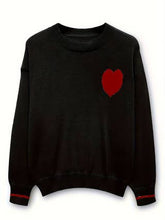 Load image into Gallery viewer, Heart Pattern Pullover Sweater