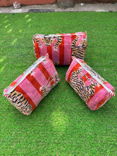 Load image into Gallery viewer, Large Velvet Tiger Zip Toiletry Bag