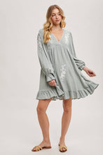 Load image into Gallery viewer, FLOUNCY RUFFLED DRESS EMBROIDERED