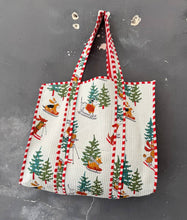 Load image into Gallery viewer, Holiday Quilted Cotton Tote