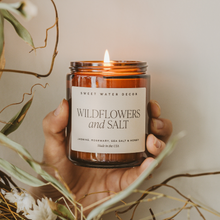 Load image into Gallery viewer, Wildflowers and Salt 9 oz Soy Candle - Home Decor &amp; Gifts