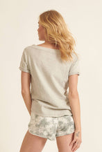 Load image into Gallery viewer, Vintage Mineral Raw-Edge V-Neck Tee