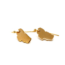 Load image into Gallery viewer, Large Lake Tahoe Gold Plate Earrings