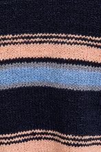 Load image into Gallery viewer, KITTY V-NECK FUZZY STRIPED LONG SLEEVE OVERSIZED SWEATER