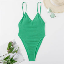 Load image into Gallery viewer, Black Crinkle One Piece Swimsuit