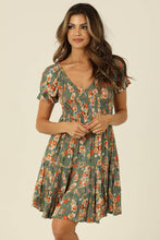 Load image into Gallery viewer, SMOCKED BODICE SHORT SLEEVE DRESS