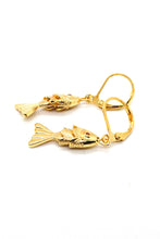 Load image into Gallery viewer, Small Articulated Gold Fish Earrings
