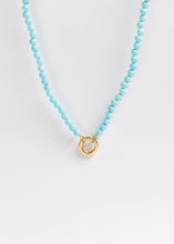 Load image into Gallery viewer, Semi Precious Natural Stone Charm Keeper Necklace