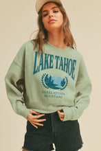 Load image into Gallery viewer, Lake Tahoe Sierra Nevada Mountains Short Cropped Sweatshirt