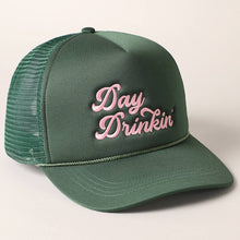 Load image into Gallery viewer, Day Drinkin Texts Embroidery Mesh Back Trucker Hat