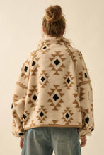 Load image into Gallery viewer, Geo-Print Sherpa Fleece Half-Zip Pullover