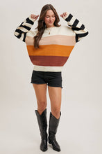 Load image into Gallery viewer, COLOR BLOCK SWEATER PULLOVER