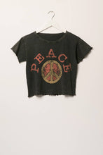 Load image into Gallery viewer, Peace Lettuce Edge Distressed Tee