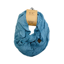 Load image into Gallery viewer, Solid Cable Knit CC Infinity Scarf