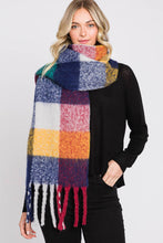 Load image into Gallery viewer, Plaid Oblong Fringe Scarf