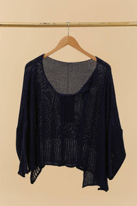 Bizou Asymmetrical Cotton Sweater - France