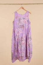 Load image into Gallery viewer, Italian Linen Sleeveless floral dress