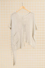 Load image into Gallery viewer, Nottie Long Asymmetrical Cotton Sweater- France