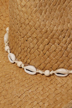 Load image into Gallery viewer, Straw Weave Cowrie Shell Cowboy Hat