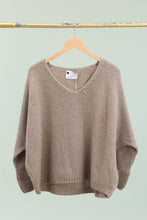 Load image into Gallery viewer, Eloise Oversized V Neck Sweater Wool Mohair Blend - Italian