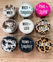 Load image into Gallery viewer, WESTERN COWHIDE ROUND JEWELRY BOX