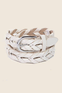 Chic Faux Leather Braided Belt