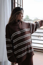 Load image into Gallery viewer, Tandy Striped Knit Quarter-Zip Sweater