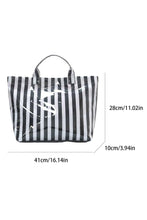 Load image into Gallery viewer, Glossy Striped Tote Bag
