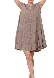 Cap Sleeve Italian Linen dress