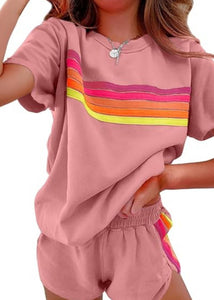 Ava Shortsleeve Striped Top