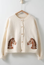 Load image into Gallery viewer, Ginger Horse Cardigan Sweater