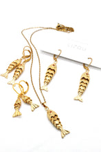 Load image into Gallery viewer, Small Articulated Gold Fish Earrings
