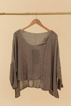 Load image into Gallery viewer, Bizou Asymmetrical Cotton Sweater - France