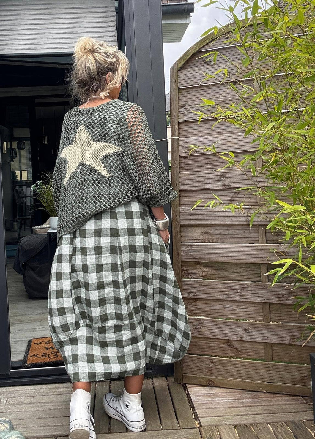 French Cotton Knit Sweater with Star