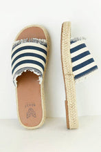 Load image into Gallery viewer, MELANIE-01 Striped Espadrille Slides