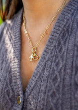 Load image into Gallery viewer, Paperclip Charm Necklace 18k gold PVD