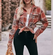 Load image into Gallery viewer, Women&#39;s Loose Flannel Plaid Shirt