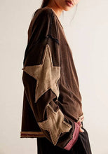 Load image into Gallery viewer, Star Patch Oversized Loose Sweatshirt