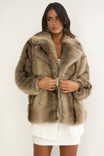 Load image into Gallery viewer, NILLA FAUX FUR COAT GREY