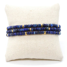 Load image into Gallery viewer, Lapis Lazuli + Gold Bracelet Bundle