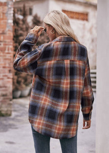 Women's Loose Flannel Plaid Shirt