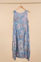 Load image into Gallery viewer, Italian Linen Sleeveless floral dress