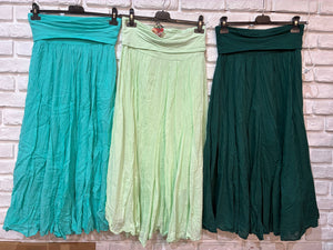 Italian Cotton Maxi Skirt